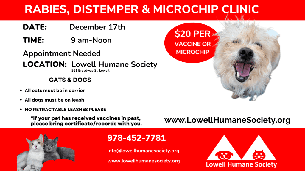 Rabies Clinic Lowell Humane Society